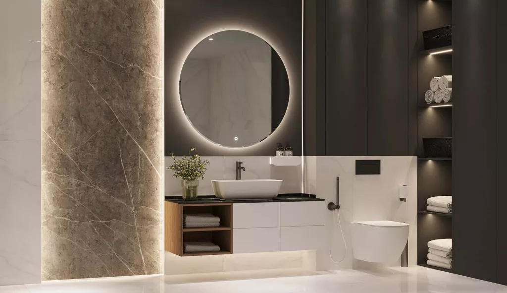 Дизайн ванной комнаты 2023-2024 - фото №9