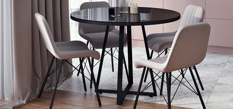 Круглый обеденный стол современный дизайн